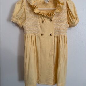 Kate Quinn Yellow Smocked Kids Dress